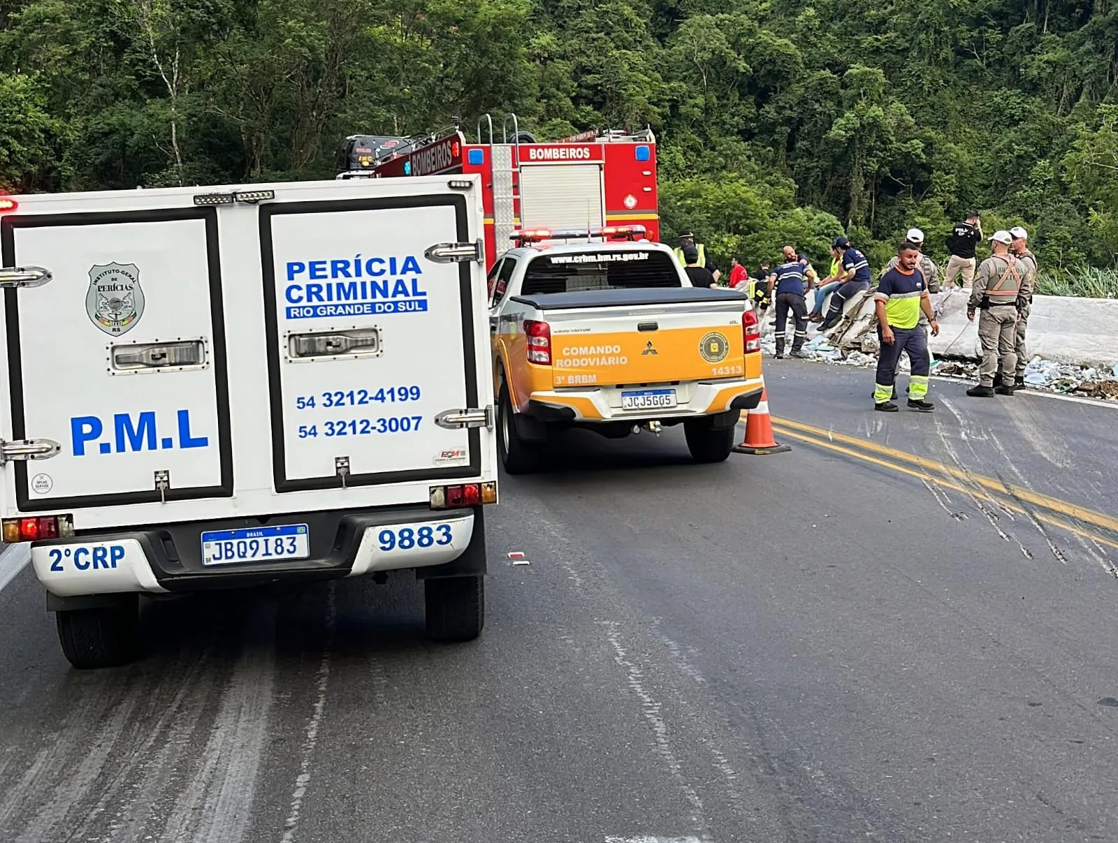 Identificado caminhoneiro morto ao despencar de ribanceira na ERS-122, em Flores da Cunha (Foto: Especial Leouve)