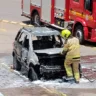 Após pane elétrica, Ecosport pega fogo no bairro Cidade Alta, em Bento Gonçalves