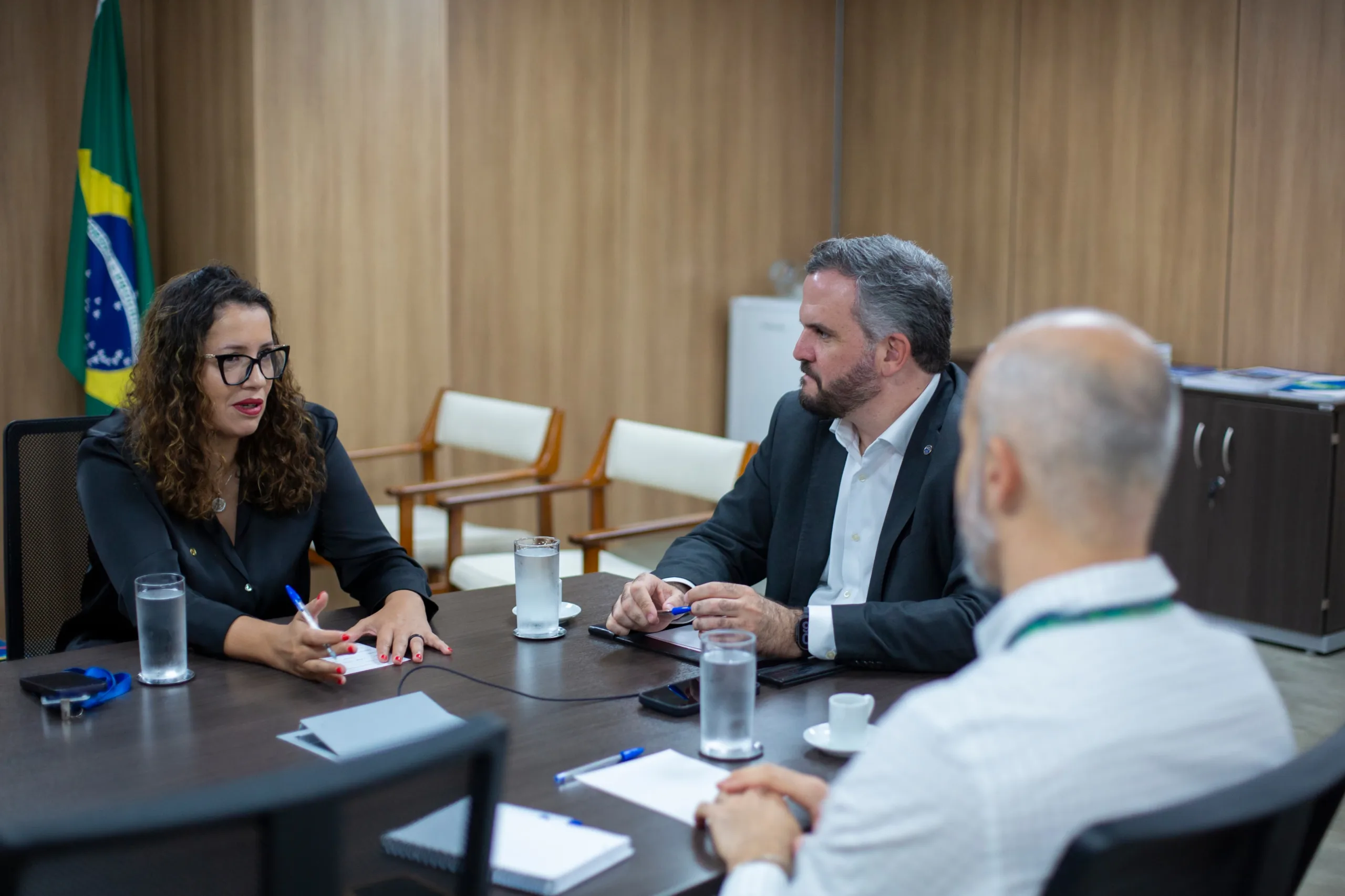 Denise Pessôa se reuniu com secretário Tomé Franca, no Ministério de Portos e Aeroportos