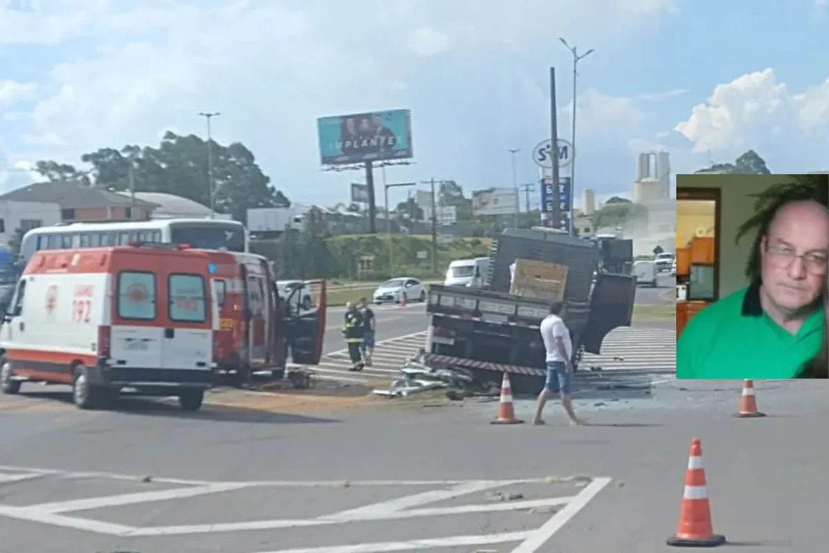 Motorista de ônibus morre no hospital após grave acidente na BR-470, em Garibaldi