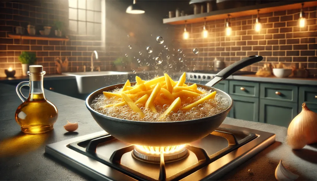 Por que você não pode usar azeite de oliva para fritar batatas Por que você não pode usar azeite de oliva para fritar batatas