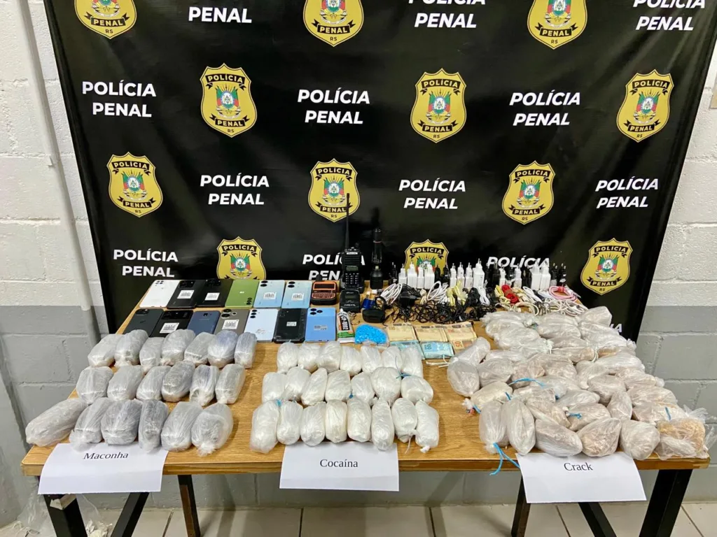 Apreensão Penitenciária Estadual de Caxias doSul | Foto: Polícia Penal / Divulgação Apreensão Penitenciária Estadual de Caxias doSul | Foto: Polícia Penal / Divulgação