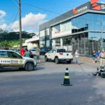 Acidente entre caminhonete e moto na região do bairro Fátima em Caxias do Sul. Foto Marcelo OliveiraRSCOM