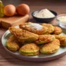 Abobrinha empanada com queijo parmesão e farinha de rosca