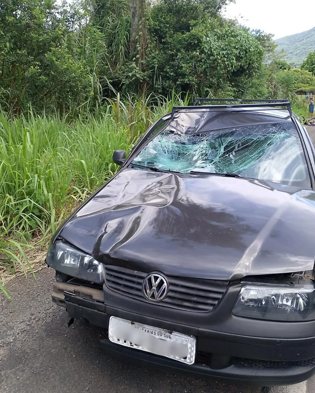 Ciclista é atropelado em Vale Real. Foto: Reprodução Redes Sociais.
