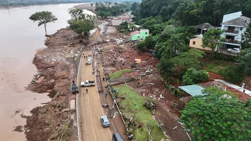 A cidade foi fortemente atingida pelas fortes chuvas em maio do ano passado. Foto: Prefeitura de Cruzeiro do Sul/ Divulgação