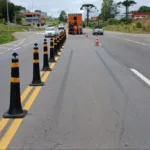 Balizadores ajudam a reduzir a margem de acidentes nos trechos - Foto: Divulgação/CSG