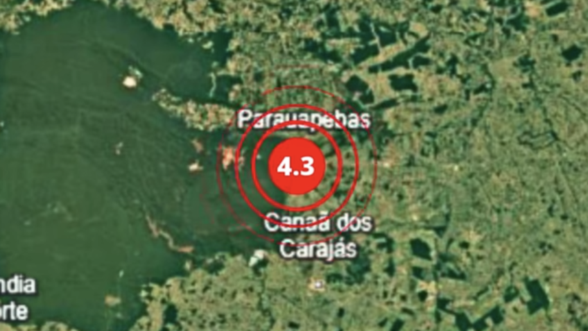 Foi o maior terremoto do município desde 1900, segundo o Observatório Nacional . Imagem Reprodução Portal 360.