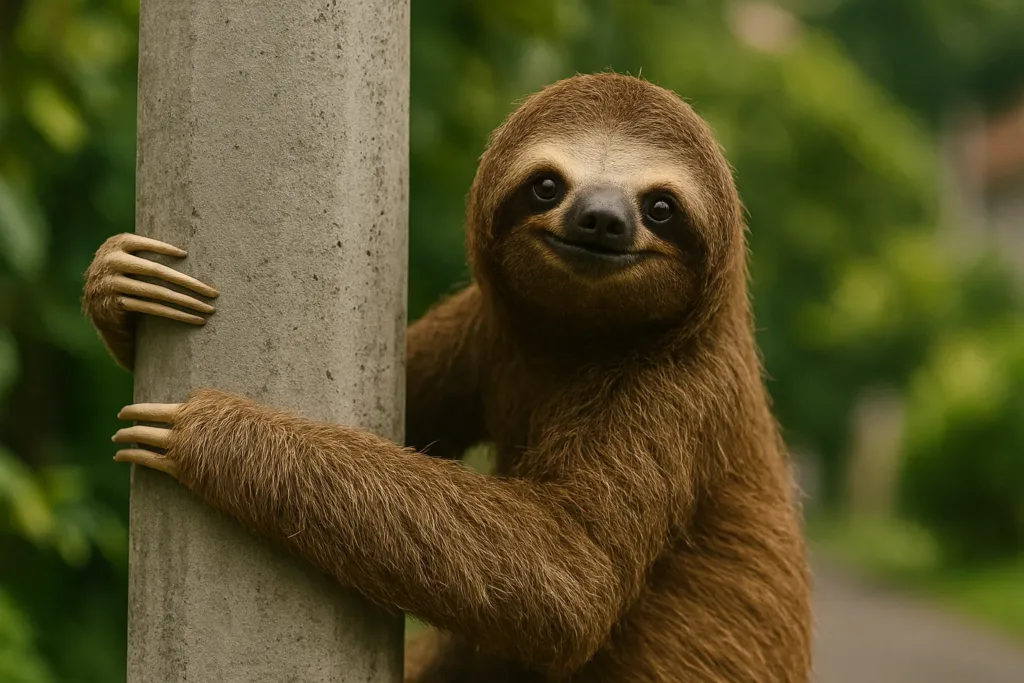 Como lidar com um bicho-preguiça encontrado no muro ou poste
