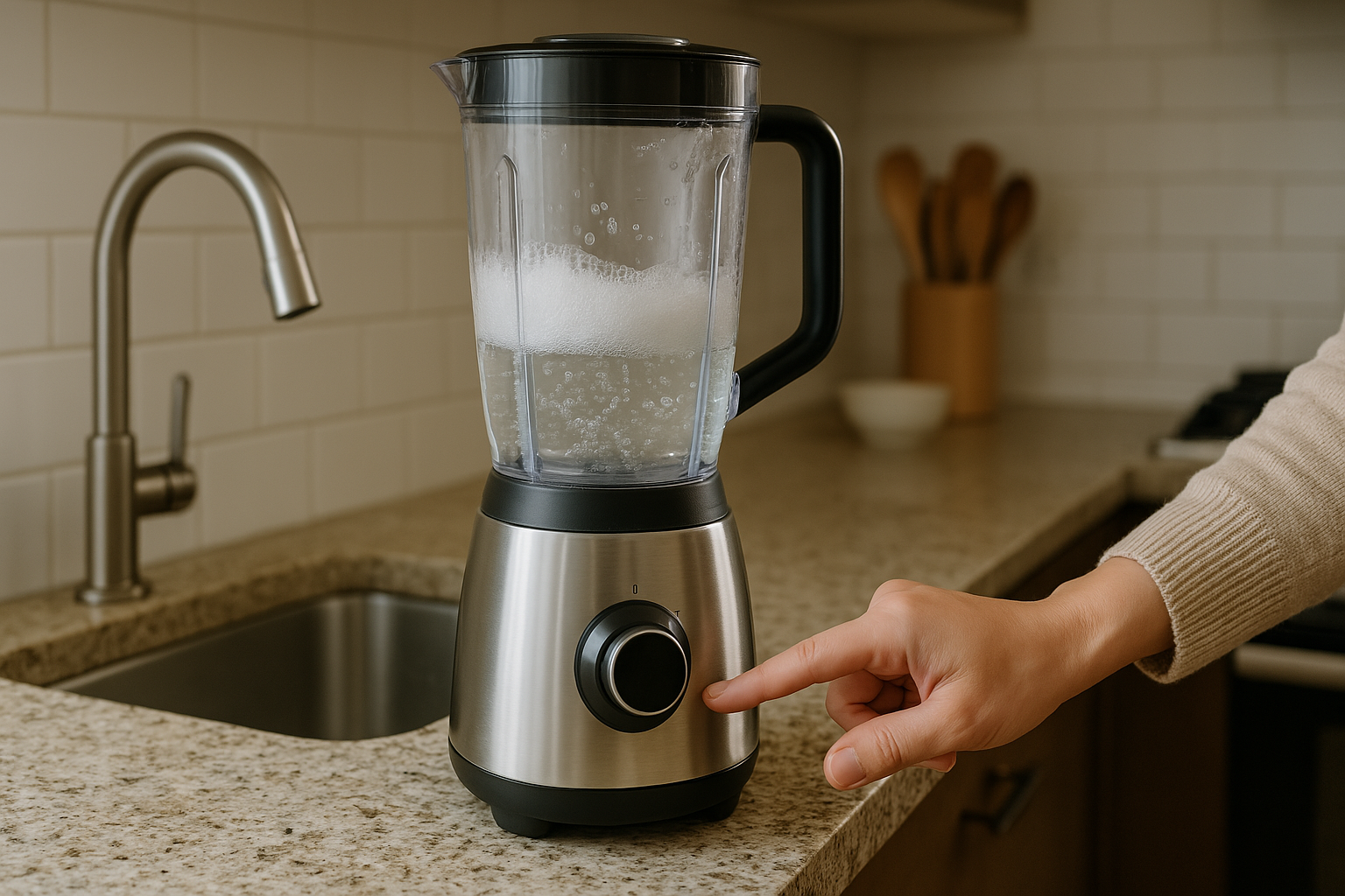 Como limpar o liquidificador em 30 segundos