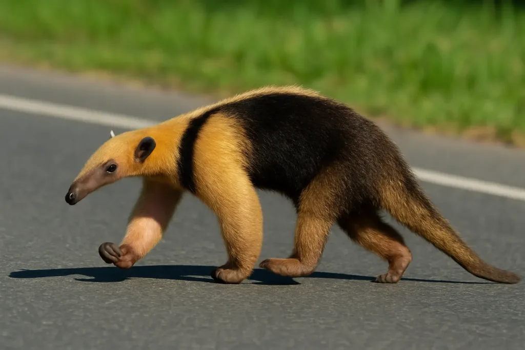 O que fazer se você encontrar um tamanduá-mirim atravessando a rua