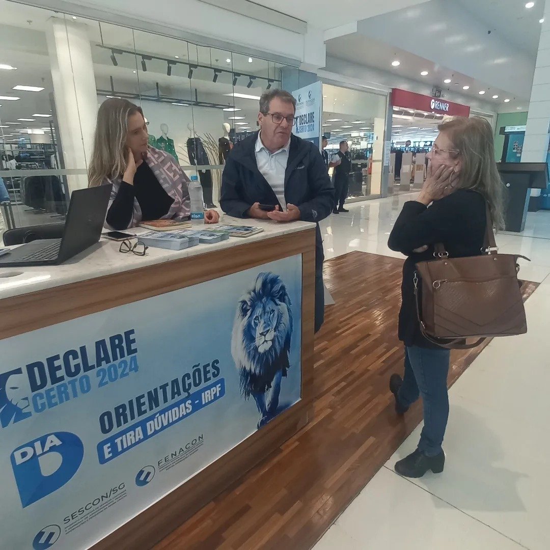 Sescon-Serra Gaúcha promove atendimento gratuito sobre Imposto de Renda. Foto: Assessoria de Imprensa Sescon-Serra Gaúcha/Divulgação.