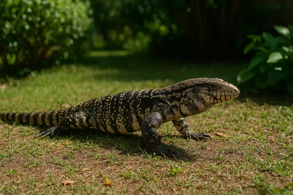 O que significa encontrar um teiú no jardim e como espantar com segurança O que significa encontrar um teiú no jardim e como espantar com segurança
