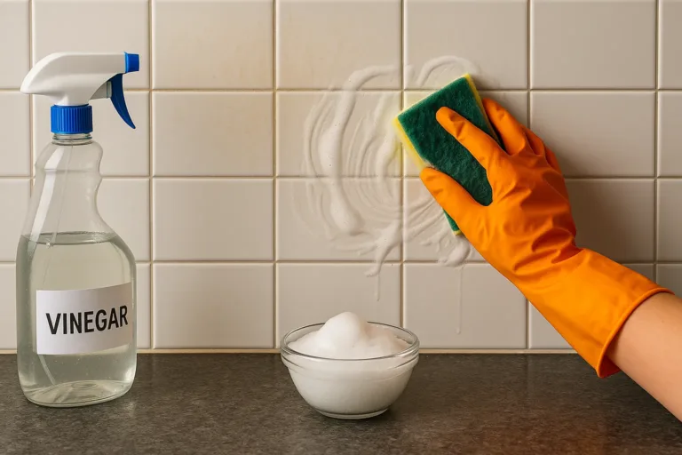 Vinagre com bicarbonato combinação poderosa para limpar azulejos engordurados