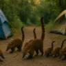 Como agir se uma família de quatis invadir sua área de camping