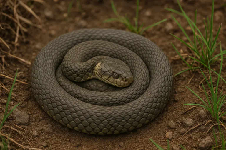 O que significa encontrar uma cobra dormindo enrolada no quintal
