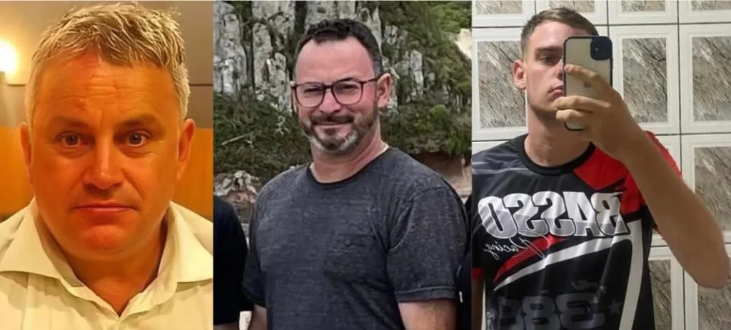 Generi (53), Edson (52) e Jonas (19) foram as vítimas fatais das colisões. (Foto: Reprodução/Redes Sociais)