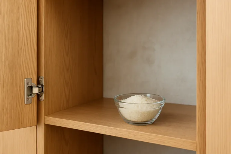 Truque com arroz cru para eliminar umidade de armários e gavetas