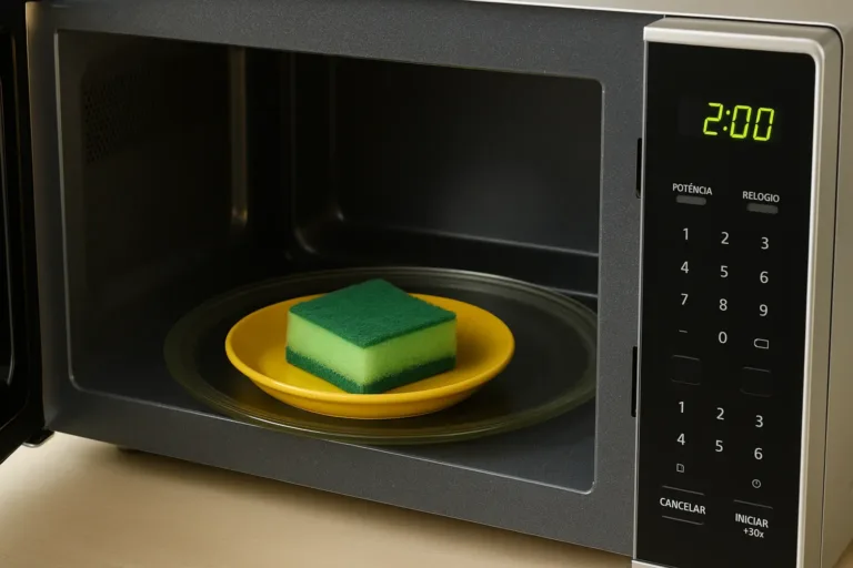 Como limpar esponjas de louça e eliminar bactérias com micro-ondas