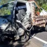Acidente entre caminhão e utilitário deixa dois feridos na BR-470, em Bento Gonçalves