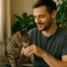 O que significa quando seu gato te lambe como se fosse outro gato