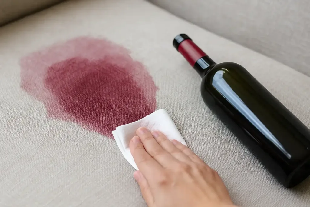 Como tirar mancha de vinho do sofá ou carpete com ingredientes simples