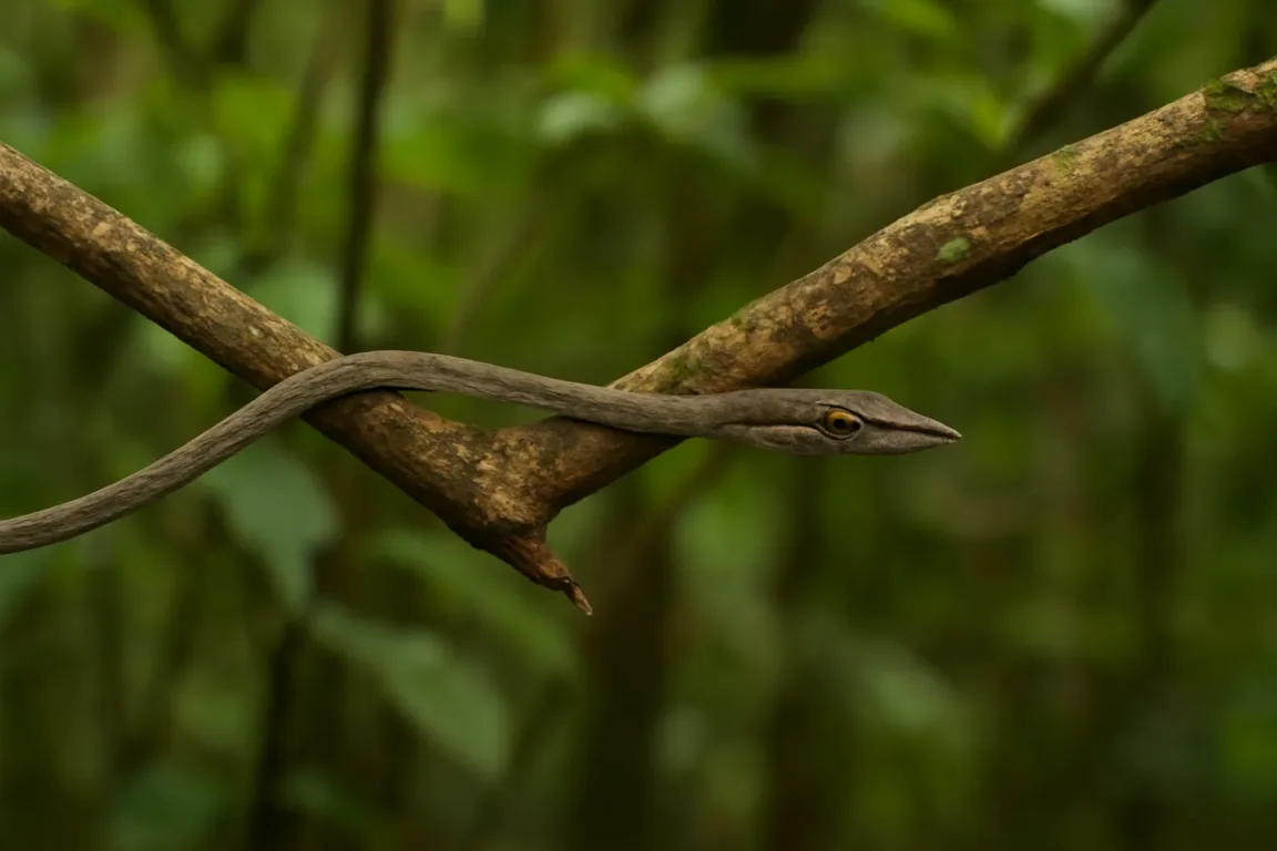 Serpente-cipó como ela se camufla e por que é difícil de notar Serpente-cipó como ela se camufla e por que é difícil de notar