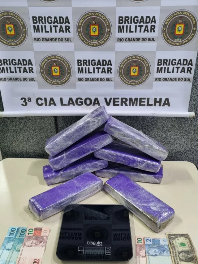 entorpecente prisão tijolo maconha lagoa vermelha