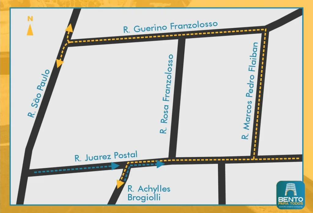 Trânsito muda no bairro Borgo, em Bento Gonçalves, a partir de 12 de maio