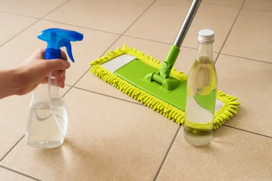 Como usar álcool e vinagre para limpar o piso sem resíduos
