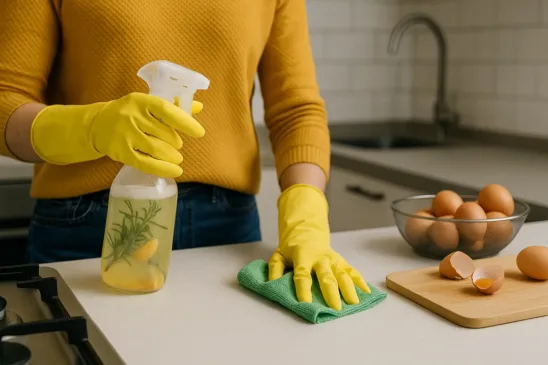 Como eliminar cheiro de ovo da cozinha com vinagre aromatizado