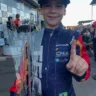 Joaquim Fronza, de Bento Gonçalves, conquista bicampeonato gaúcho de kart, em Vacaria. Foto: Reprodução Redes Sociais.