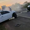 Gabardo conduzia uma VW Saveiro quando foi atingido frontalmente por um Ford Fiesta