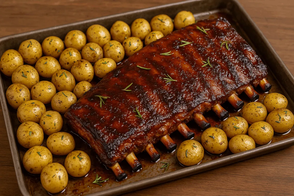 Costela suína caramelizada no forno
