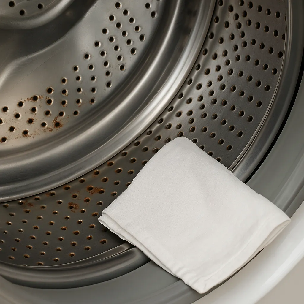 Evite manchas de ferrugem na roupa com um truque simples na máquina