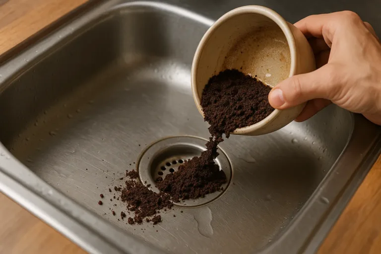 Borra de café no ralo veja o que acontece e como isso pode te ajudar