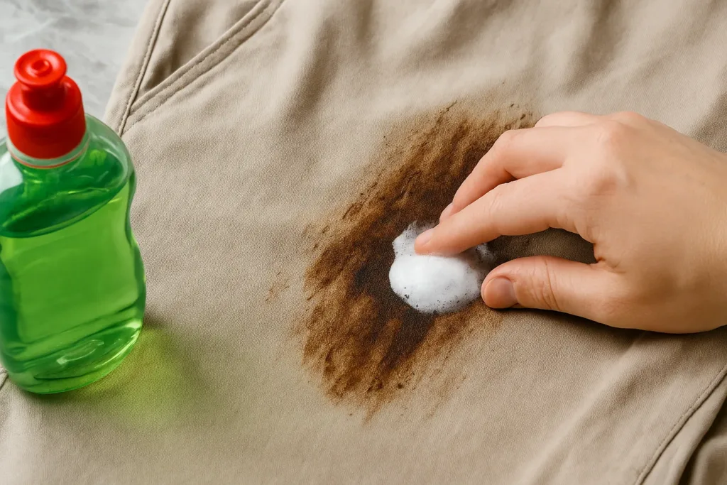 Como tirar mancha de graxa da roupa com um ingrediente que você tem em casa