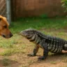 Como proteger seus pets do encontro com um teiú no quintal