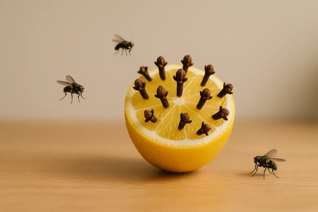 Casca de limão com cravo truque que espanta mosquitos da cozinha