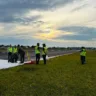 Sistema PAPI do Aeroporto Hugo Cantergiani recebe inspeção da FAB nesta quinta-feira (08). Fotos Cleberson Babetkzi/Divulgação