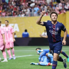 João Neves comemora o gol em PSG x Inter Miami (Foto: Getty Images)