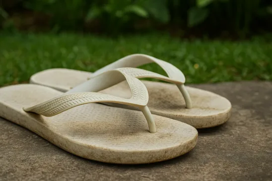 Como limpar chinelo de borracha encardido sem esforço