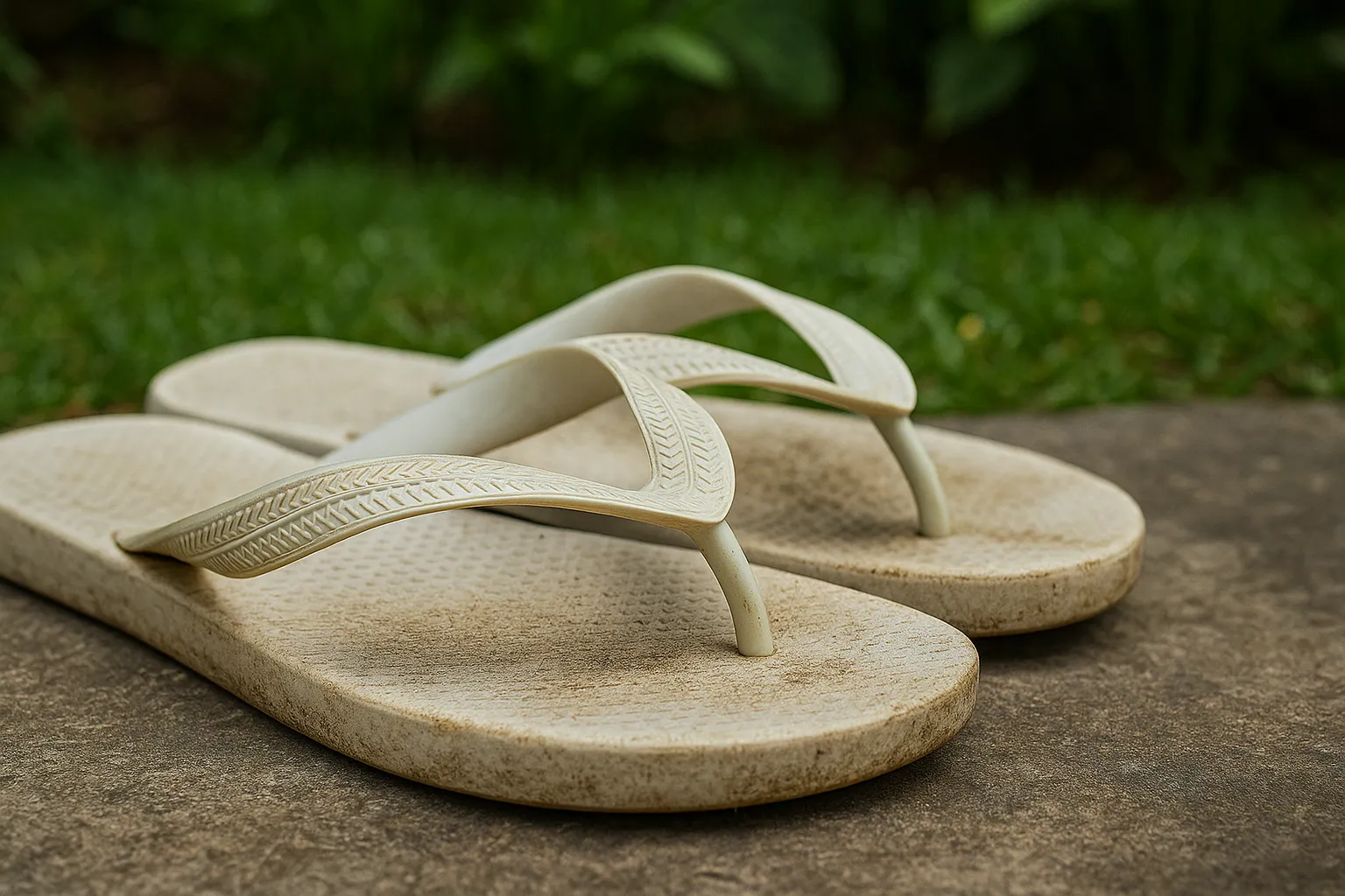 Como limpar chinelo de borracha encardido sem esforço