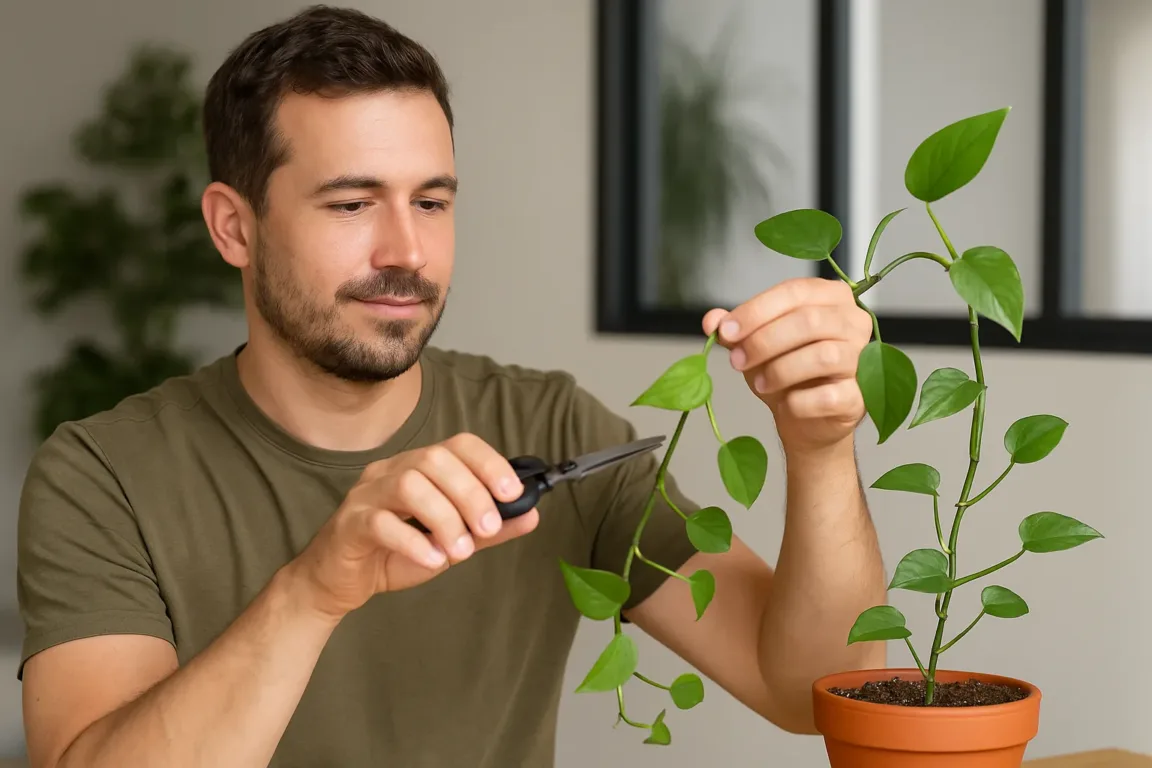 Jiboia com folhas muito pequenas como reverter com estratégia de poda Jiboia com folhas muito pequenas como reverter com estratégia de poda