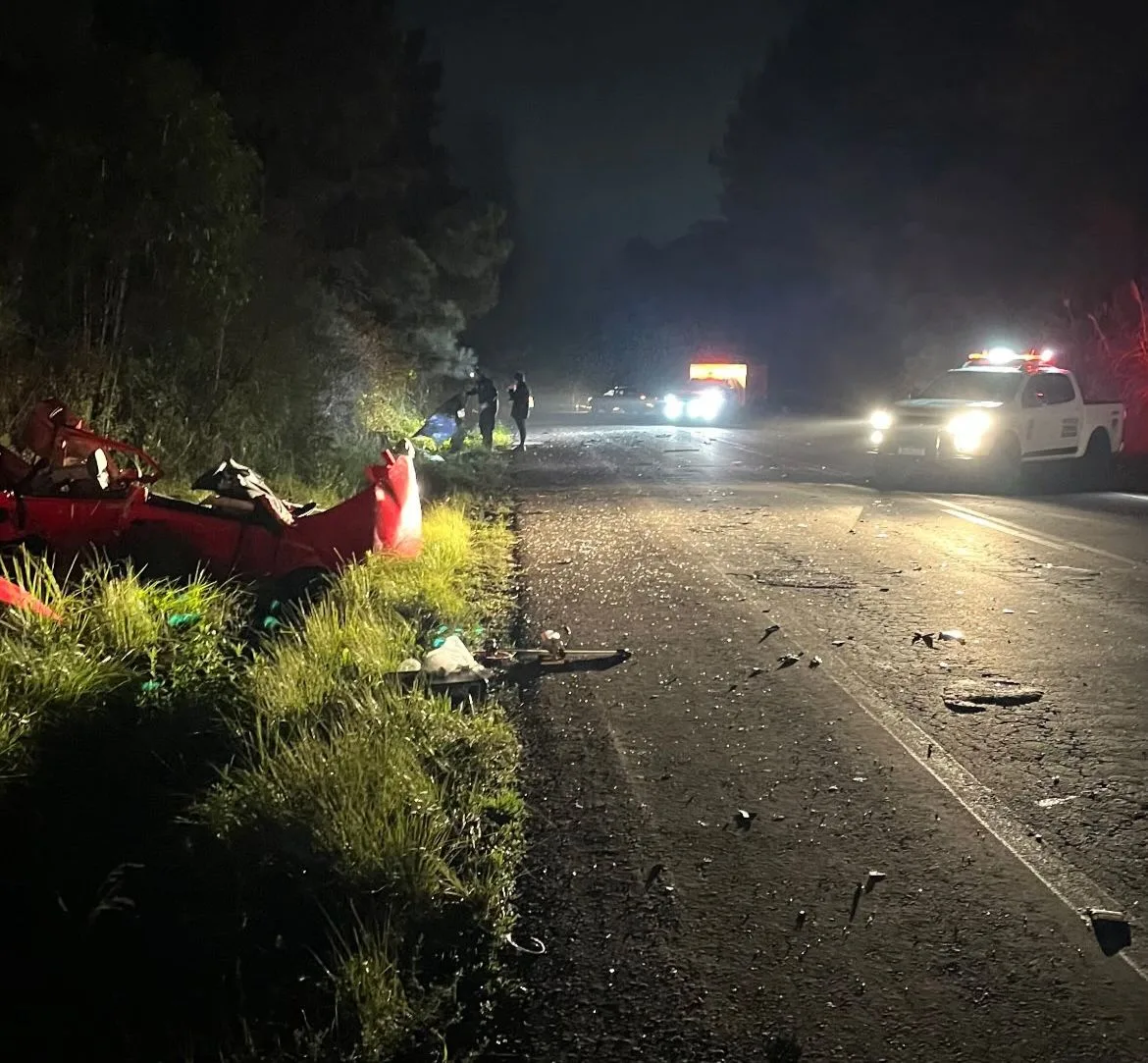 Acidente deixa uma pessoa morta e outras feridas na RSC-453, em Caxias do Sul, Foto: Especial Leouve.
