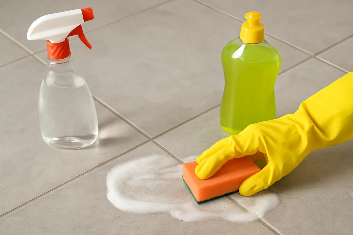 Esfregar rejunte com água sanitária pura pode soltar o piso com o tempo