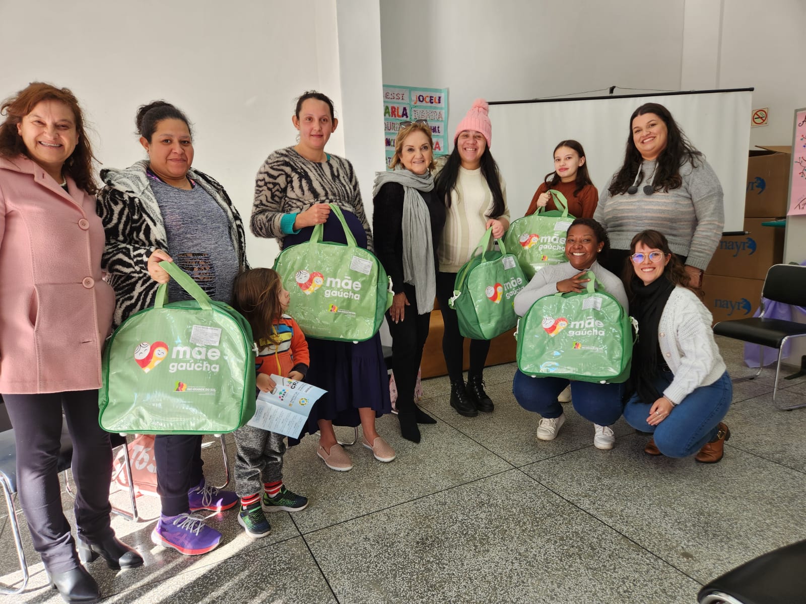 FAS realiza nova entrega de kits a gestantes. Foto: Flávio Jeske/Divulgação.
