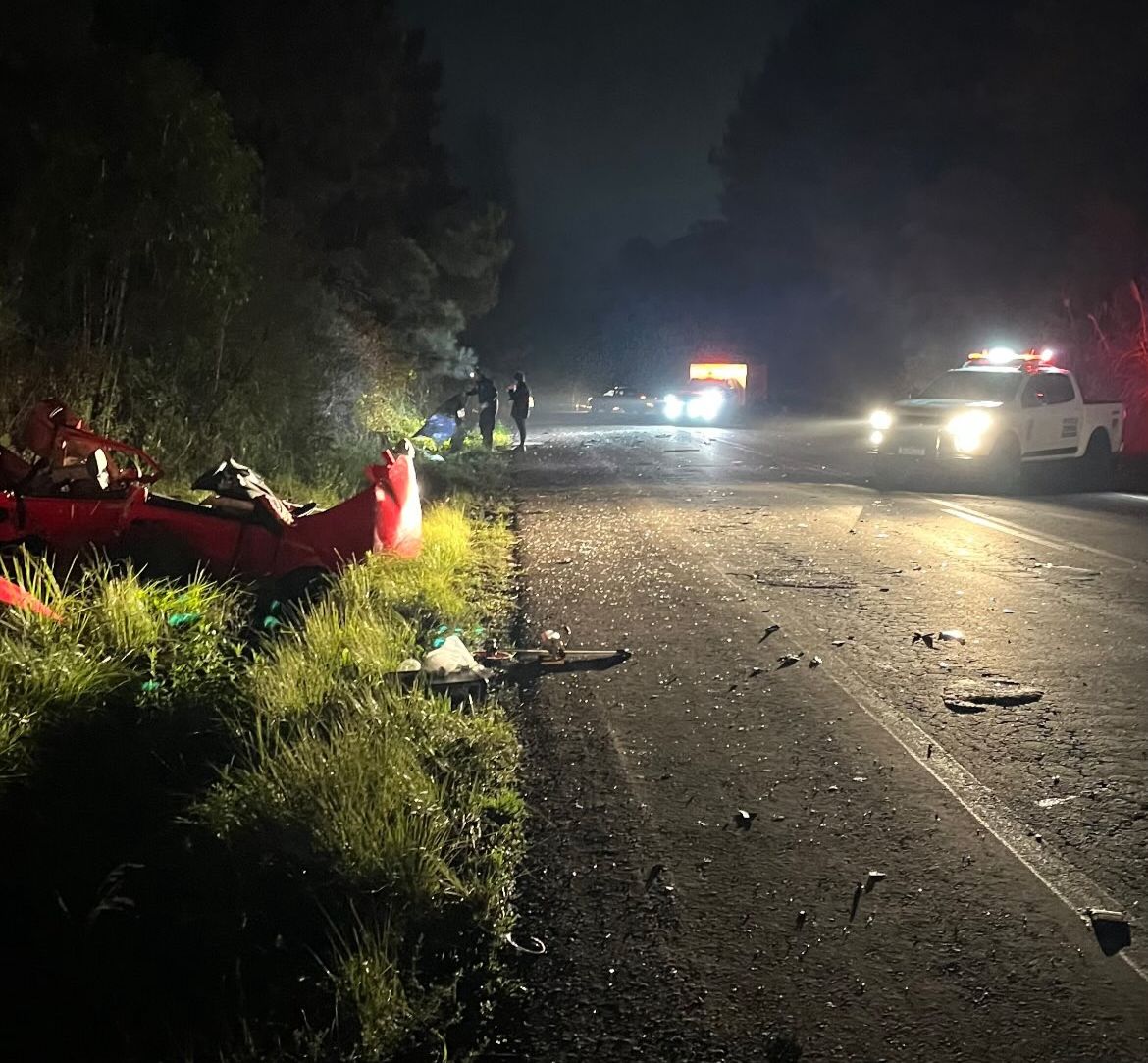 Acidente deixa uma pessoa morta e outras feridas na RSC-453, em Caxias do Sul, Foto: Especial Leouve.