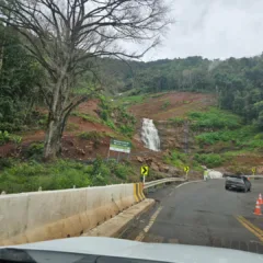 Trecho voltará a ser totalmente bloqueado de forma preventiva devido ao grande volume de chuvas que caiu na região. Foto: Reprodução/Redes Sociais)