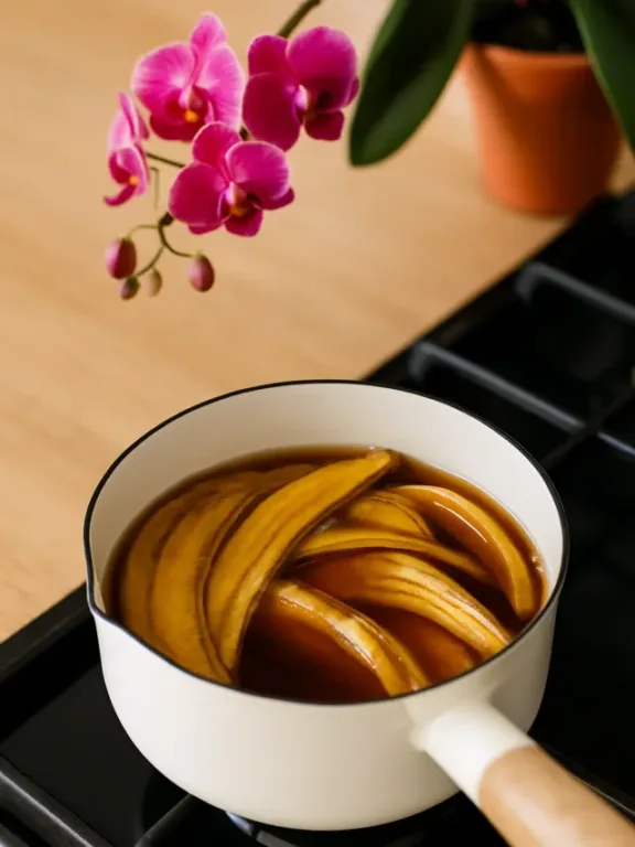 Chá de cascas de banana turbina a floração das orquídeas